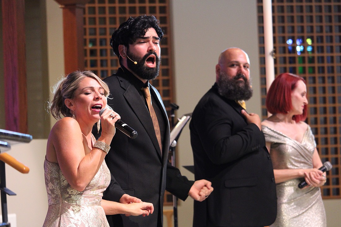 Stephanie McCranie, Derek Roura, Chris Romeo and Jolanda Nel perform as the Klassika Ensemble on Aug. 19 at St. Armands Key Lutheran Church.