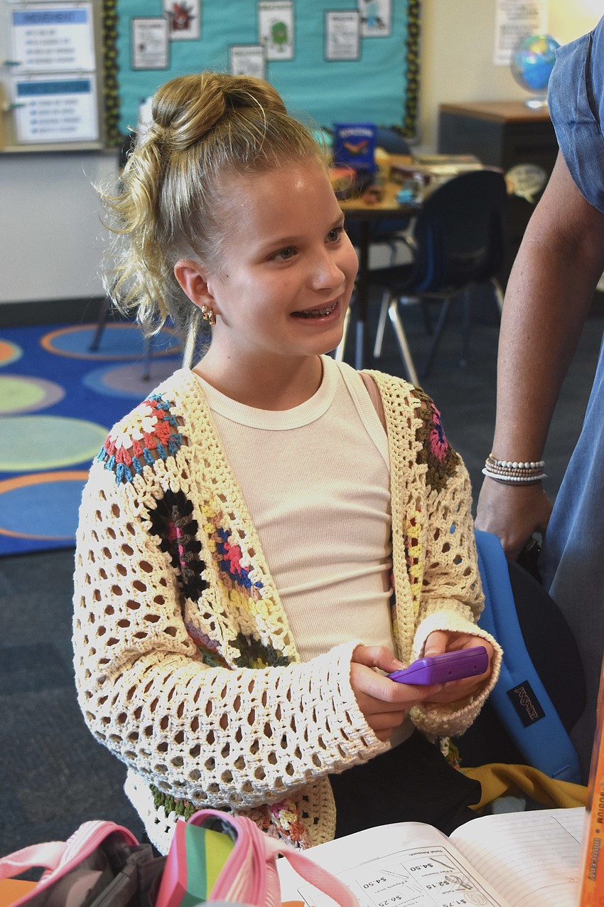 Brooke Green, a fifth grader at B. D. Gullett Elementary School, said she feels the school has gotten a little bit smaller and is grateful that the teachers have less students to take care of.
